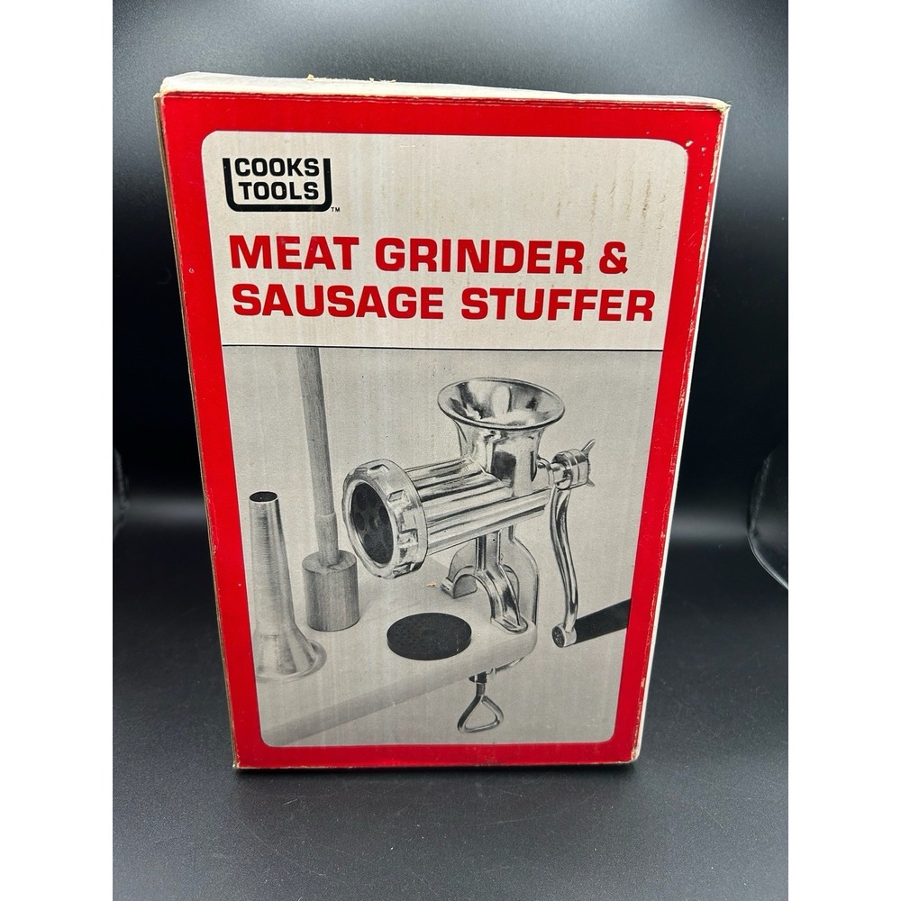 Vintage "Cooks Tools" brand Meat Grinder and Sausage Stuffer